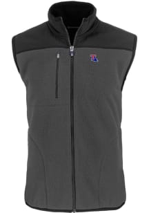 Cutter and Buck Louisiana Tech Bulldogs Mens Grey Cascade Sherpa Sleeveless Jacket