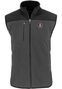 Cutter and Buck Florida State Seminoles Mens Grey Cascade Sherpa Sleeveless Jacket