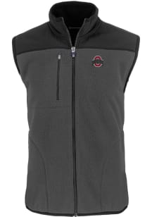 Cutter and Buck Ohio State Buckeyes Mens Grey Cascade Sherpa Sleeveless Jacket