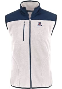 Cutter and Buck Arizona Wildcats Mens Grey Cascade Sherpa Sleeveless Jacket