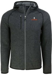 Cutter and Buck Illinois Fighting Illini Mens Grey Mainsail Light Weight Jacket