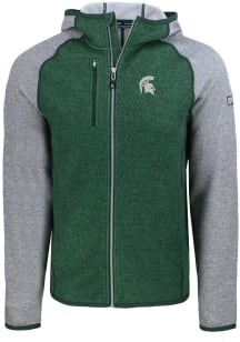 Cutter and Buck Michigan State Spartans Mens Green Mainsail Light Weight Jacket