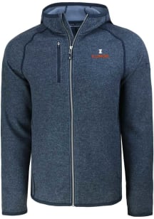 Cutter and Buck Illinois Fighting Illini Mens Navy Blue Mainsail Light Weight Jacket
