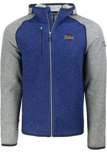 Cutter and Buck Tulsa Golden Hurricane Mens Blue Mainsail Light Weight Jacket