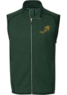 Cutter and Buck North Dakota State Bison Mens Green Mainsail Vintage Sleeveless Jacket