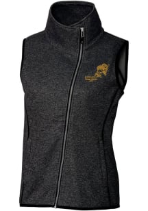 Cutter and Buck North Dakota State Bison Womens Charcoal Mainsail Asymmetrical Vintage Vest