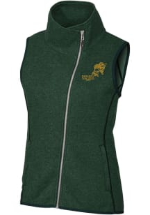 Cutter and Buck North Dakota State Bison Womens Green Mainsail Vintage Vest