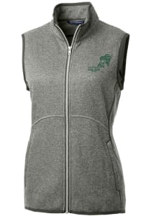 Cutter and Buck North Dakota State Bison Womens Grey Mainsail Vintage Vest