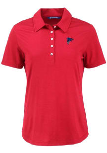 Cutter and Buck Atlanta Falcons Womens Cardinal Americana Coastline Eco Short Sleeve Polo Shirt