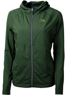 Cutter and Buck North Dakota State Bison Womens Green Adapt Eco Light Weight Jacket