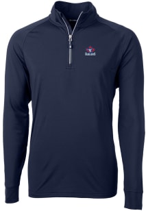 Cutter and Buck Toronto Blue Jays Mens Navy Blue Cooperstown Adapt Eco Big and Tall Qtr Zip
