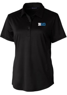 Cutter and Buck Big Ten Womens Black Prospect Short Sleeve Polo Shirt