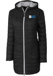Cutter and Buck Big Ten Womens Black Rainier PrimaLoft Long Filled Jacket