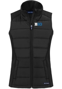 Cutter and Buck Big Ten Womens Black Evoke Vest
