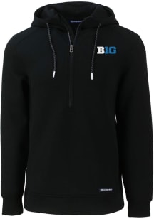 Cutter and Buck Big Ten Mens Black Roam Long Sleeve Hoodie