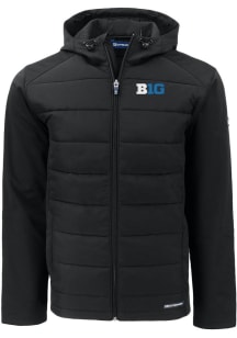 Cutter and Buck Big Ten Mens Black Evoke Hood Medium Weight Jacket