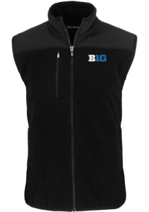 Cutter and Buck Big Ten Mens Black Cascade Sherpa Sleeveless Jacket