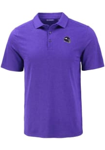 Cutter and Buck Minnesota Vikings Mens Purple Helmet Coastline Eco Short Sleeve Polo