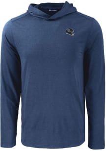 Cutter and Buck Tennessee Titans Mens Navy Blue Helmet Coastline Eco Long Sleeve Hoodie