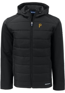 Cutter and Buck Pittsburgh Pirates Mens Black Evoke Hood Big and Tall Lined Jacket