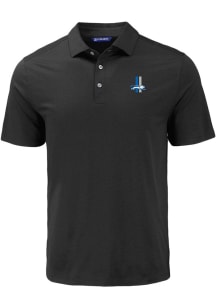 Cutter and Buck Detroit Lions Mens Black Historic Coastline Eco Short Sleeve Polo