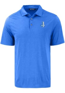 Cutter and Buck Detroit Lions Mens Blue Historic Coastline Eco Short Sleeve Polo