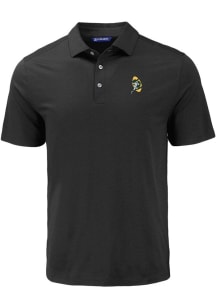 Cutter and Buck Green Bay Packers Mens Black Historic Coastline Eco Short Sleeve Polo