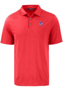 Cutter and Buck New England Patriots Mens Red Historic Coastline Eco Short Sleeve Polo