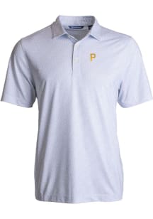 Cutter and Buck Pittsburgh Pirates Mens White Pike Pebble Short Sleeve Polo