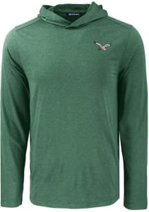 Cutter and Buck Philadelphia Eagles Mens Kelly Green Historic Coastline Eco Long Sleeve Lightweigh..