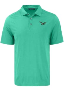 Cutter and Buck Philadelphia Eagles Mens Kelly Green Historic Coastline Eco Short Sleeve Polo
