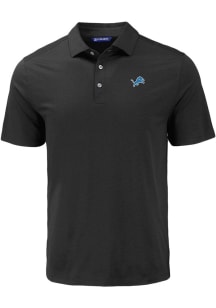 Cutter and Buck Detroit Lions Mens Black Coastline Eco Short Sleeve Polo