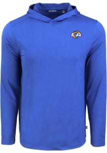 Cutter and Buck Los Angeles Rams Mens Blue Coastline Eco Long Sleeve Hoodie