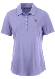Cutter and Buck Minnesota Vikings Womens Purple Coastline Eco Short Sleeve Polo Shirt