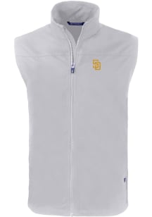 Cutter and Buck San Diego Padres Mens Grey Charter Sleeveless Jacket