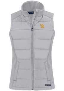 Cutter and Buck San Diego Padres Womens Charcoal Evoke Vest
