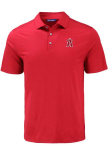 Cutter and Buck Los Angeles Angels Mens Cardinal City Connect Coastline Eco Short Sleeve Polo