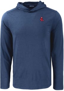 Cutter and Buck Boston Red Sox Mens Navy Blue Cooperstown Coastline Eco Long Sleeve Hoodie