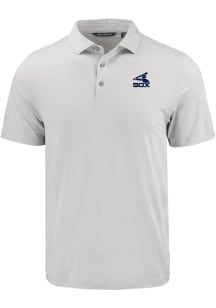 Cutter and Buck Chicago White Sox Mens Charcoal Cooperstown Coastline Eco Short Sleeve Polo