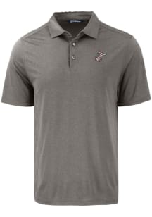 Cutter and Buck Cincinnati Reds Mens Grey Cooperstown Coastline Eco Short Sleeve Polo