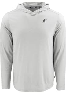 Cutter and Buck Miami Marlins Mens Charcoal Cooperstown Coastline Eco Long Sleeve Hoodie