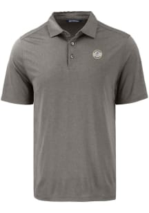 Cutter and Buck Milwaukee Brewers Mens Grey Cooperstown Coastline Eco Short Sleeve Polo