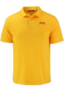 Cutter and Buck Pittsburgh Pirates Mens Gold Cooperstown Coastline Eco Short Sleeve Polo