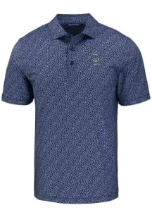 Cutter and Buck Colorado Rockies Mens Navy Blue Stars and Stripes Pike Pebble Short Sleeve Polo