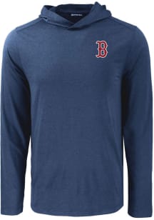 Cutter and Buck Boston Red Sox Mens Navy Blue Coastline Eco Long Sleeve Hoodie