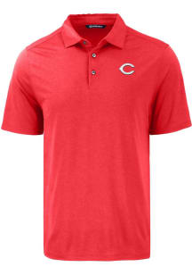 Cutter and Buck Cincinnati Reds Mens Red Coastline Eco Short Sleeve Polo