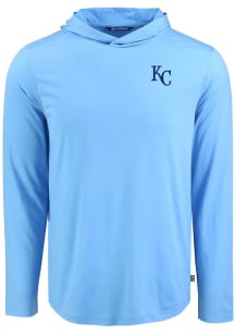 Cutter and Buck Kansas City Royals Mens Blue Coastline Eco Long Sleeve Lightweight Hoodie