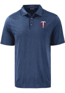 Cutter and Buck Minnesota Twins Mens Navy Blue Coastline Eco Short Sleeve Polo