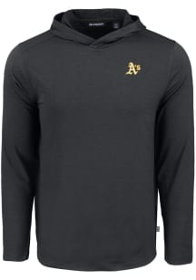Cutter and Buck Oakland Athletics Mens Black Coastline Eco Long Sleeve Hoodie