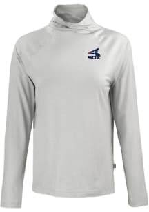 Cutter and Buck Chicago White Sox Womens Charcoal Cooperstown Coastline Eco Funnel Neck Crew Sweat..